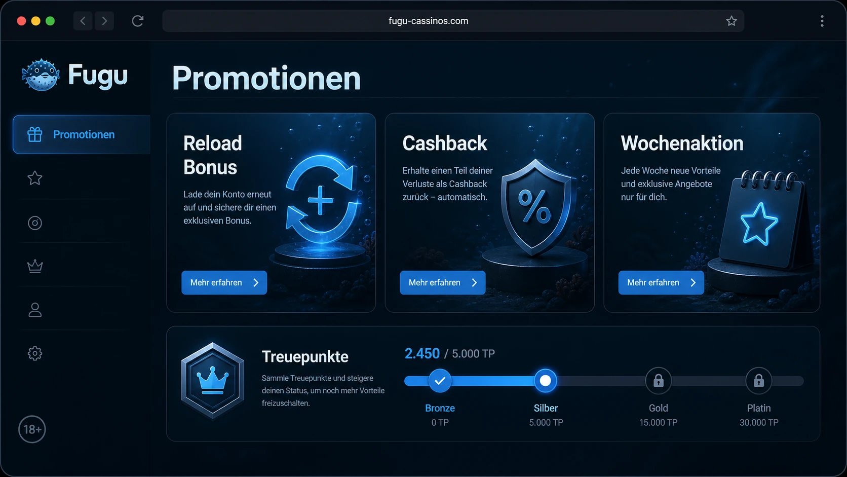 Weitere Promotionen im Fugu Casino